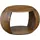 FineBuy Couchtisch rund Braun Massivholz 60 x 46 x 36 cm