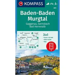 Baden-Baden, Murgtal, Gaggenau, Gernsbach, Bad Herrenalb 1:25 000