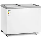 Royal Catering Gefriertruhe 280 L Glastüren abschließbar - - Weiß