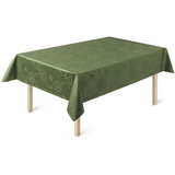 Kähler Design Hammershøi Poppy Damast-Tischdecke aus 100% Baumwolle, in der Farbe: Grün, Größe: 150x220 cm, 693712