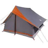 VidaXL Familienzelt A-Frame 7-Personen Grau und Orange Wasserdicht