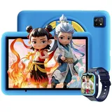 blackview Tab A6Kids(4+128) incl. Kinderuhr(1,83 Zoll, 8GB, GPS, 4G, Bluetooth) Tablet (10.1", 128 GB, Kinder-Modus, HD+, Wifi6, Android 14) blau