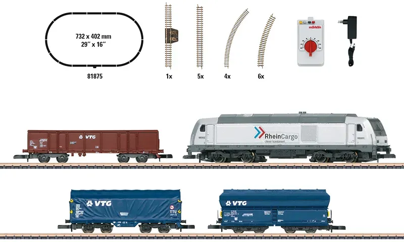 Märklin 81875, Eisenbahn- & Zugmodell, Montagesatz, Z (1:220), "Modern Freight S