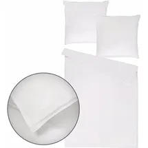 Traumschlaf Uni Jersey weiss 155 x 220 cm + 80 x 80 cm
