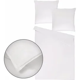 Traumschlaf Uni Jersey weiss 155 x 220 cm + 80 x 80 cm