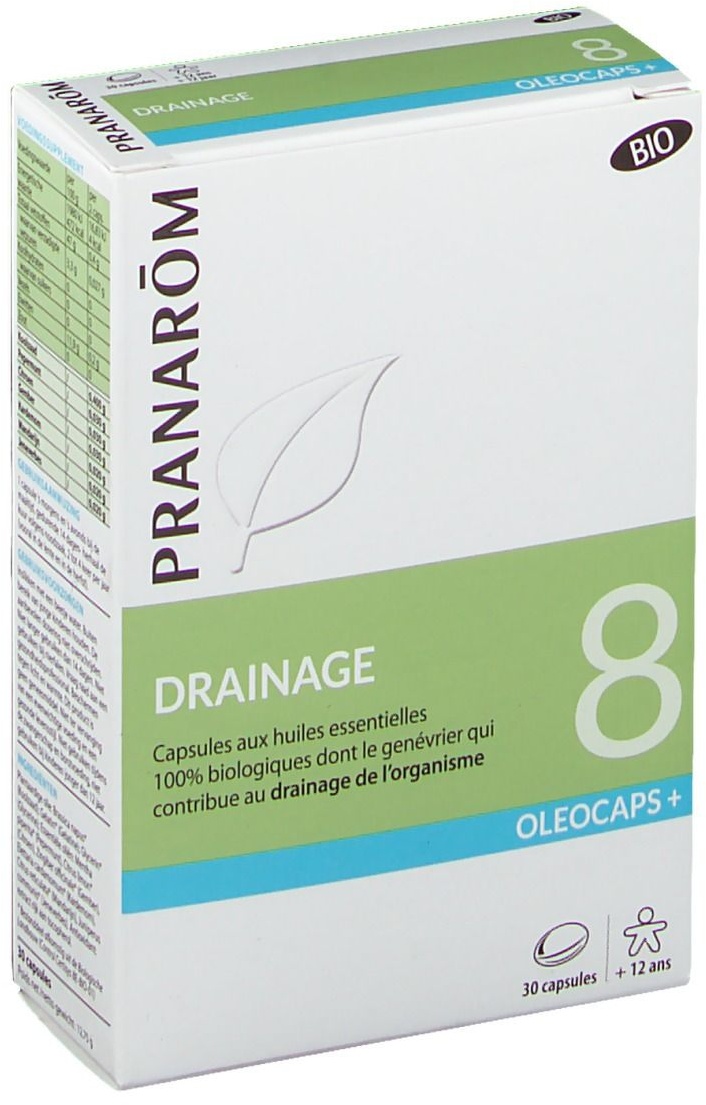 Pranarôm Oleocaps+ 8 - Drainage BIO 30 pc(s) capsule(s)