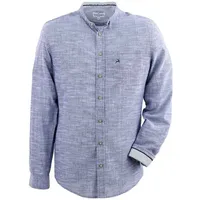 Maddox Trachtenhemd Trachtenhemd mit Stehkragen - Hemd-106, Blau blau XL