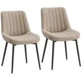 colamy Esszimmerstuhl Samt khaki 2er Set