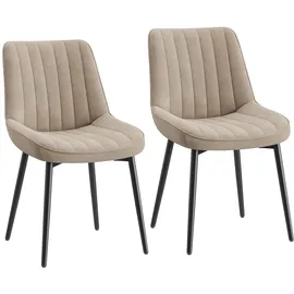 colamy Esszimmerstuhl Samt khaki 2er Set