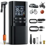 Mini-luftkompressor, Tragbar, 150 Psi, 7200 Mah Akku, Elektrischer Reifenfüller Für Fahrräder, Autos, Motorräder, Bälle, Mit Led-licht, Schnellaufblasfunktion, Automatische Abschaltung