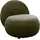 INOSIGN Sessel "Mithras II Cocktailsessel, organische Formensprache, Solitär Sessel", grün (dunkelgrün), B:73cm H:76cm T:75cm, 100% Polyester, Sessel, Bouclé oder Fellimitat; Lieferzeit nur ca. 2 Wochen