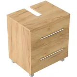 Posseik Waschbeckenunterschrank Mondial 2 Schubladen 55 x 63 x 41,6 cm Eiche Gold