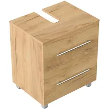 Posseik Waschbeckenunterschrank Mondial 2 Schubladen 55 x 63 x 41,6 cm Eiche Gold