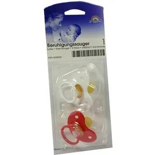 Baby Frank Kirschform Latex 0-6 Monate 2 Stk. weiß/rot