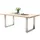 MCA Furniture MCA Esstisch Dayton Eiche Bianco massiv geölt), - ausziehbar - edelstahl 180/280 100cm