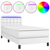 vidaXL Boxspringbett 100 x 200 cm Weiß