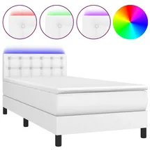vidaXL Boxspringbett 100 x 200 cm Weiß