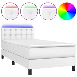 vidaXL Boxspringbett 100 x 200 cm Weiß