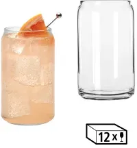 LIBBEY Trinkglas, GLASS CANS 70462 , 473 ml, Maße (Ø x H): 7,5 x 13,5 cm, 1 Karton = 12 Stück