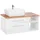 WELLTIME Waschbeckenunterschrank WELLTIME "Davos", weiß, B:90cm H:55cm T:47cm, Schränke, Waschbeckenunterschrank, Badmöbel, Waschtisch inkl. Waschbecken, Breite 90 cm