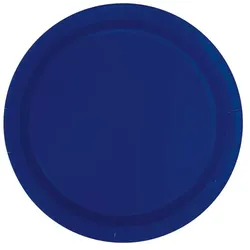 20 kleine runde Teller dunkelblau