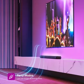 ultimea 5.0-Kanal abnehmbarer Soundbar für Smart-TVs mit RGB-Beleuchtung, App-Steuerung, Spitzenleistung 180W, Bluetooth 5.3, HDMI/OPT/AUX, Apollo S70 - Schwarz