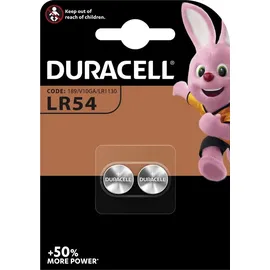 Duracell DURA ALK LR542 - Alkaline Knopfzelle, 50 mAh, LR54, 2er-Pack