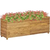 vidaXL Hochbeet 150x40x55 cm Teak Altholz und Stahl
