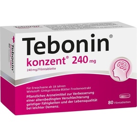 Dr.Willmar Schwabe GmbH & Co.KG Tebonin konzent 240 mg Filmtabletten 80 St.