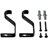 LIEDECO Träger offen für Gardinenstangen 7cm, einläufig, 2 Stück anthrazit