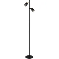 GLOBO lighting Stehlampe Stehleuchte schwenkbar 2 flammig schwarz gold