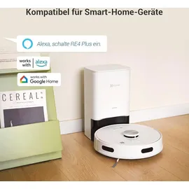 EZVIZ RE4 Plus Saug-/Wischroboter inkl. Absaugstation weiß