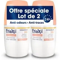 ETIAXIL - Déodorant Transpiration Faible Aisselles 24h Roll On Lot de 2 Rouleau 100 ml