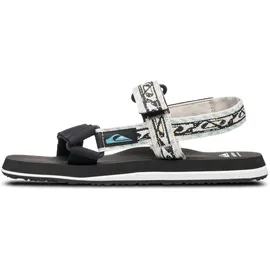 QUIKSILVER "W Monkey Caged", Damen, Gr. 7(37), schwarz-weiß (schwarz, weiß), Obermaterial: Textil (Mmf), Laufsohle: Gummi, Schuhe Sandale