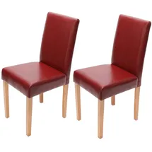 Mendler Esszimmerstuhl Littau Kunstleder rot 2er Set