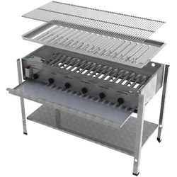 ChattenGlut Professional Gastrobräter 6-flammig Standgerät 27,0kW und Rost