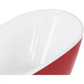 Beliani Antigua Freistehende Badewanne 78 x 180 cm (Rot)