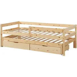 [en.casa] Doppel-Kinderbett Sonkajärvi 90x200cm Kiefernholz Natur