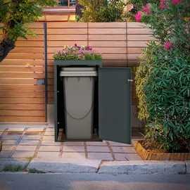 ML-Design Mülltonnenbox 68 x 80 x 124 cm grau