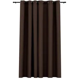 vidaXL Verdunkelungsvorhang Ösen 290 x 245 cm taupe Leinenoptik