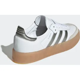 adidas SAMBA Damen Weiß/Silber Metallic 41 1/3