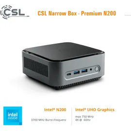 CSL Narrow Box Premium Mini-PC 2023 32 GB RAM 4000 GB SSD Intel UHD Graphics Windows 11 Home
