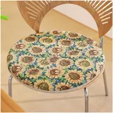 frstrery Rund Sitzkissen Stuhl Stuhlkissen 45 cm Sitzkissen Baumwoll-Leinen Sitzpolster Stuhlauflage für Outdoor Indoor Gartenstuhl Küche Esszimmerstuhl