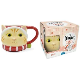 Trötsch Verlag Wintertasse Katze 0,23 l Weiß