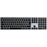 Satechi Slim X3 Bluetooth Tastatur Schweiz, QWERTZ Anthrazit Multimediatasten, mit numerischer Tastatur, Beleuchtet