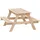 TIMBELA Kindersitzgarnitur M010 natur Holz B/H/L: ca. 90x50x90 cm - natur