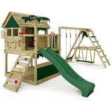FATMOOSE Spielturm Klettergerüst TikaTaka mit Surfanbau & grün & Spiel-Zubehör - -