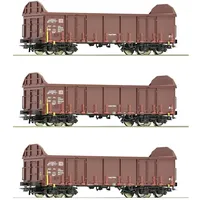 Roco 3-tlg. Set: Offene Güterwagen 6600131 H0/N