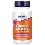 NOW Foods Vitamin D-3 & K-2-120 vcaps