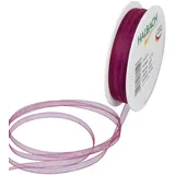 Halbach Seidenbänder Premium Organzaband Breite 5mm Länge 50 m Bastelband zum Verzieren von Geschenken, transparentes Band, Dekoband zum basteln, Farbe: violet